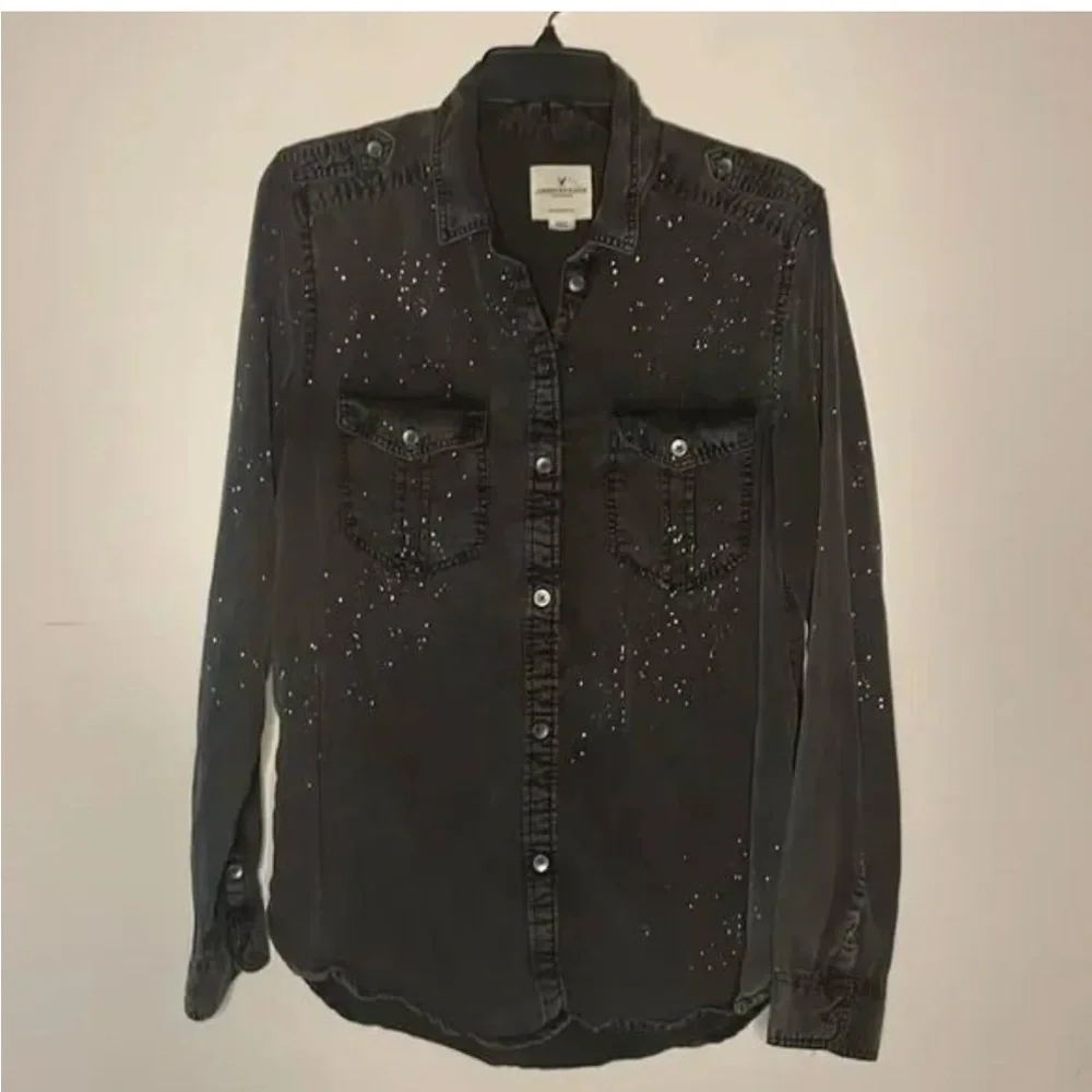 American Eagle Boyfriend Fit Paint
Splatter Button Down-EUC Sz XS-Oversized - Picture 5 of 7